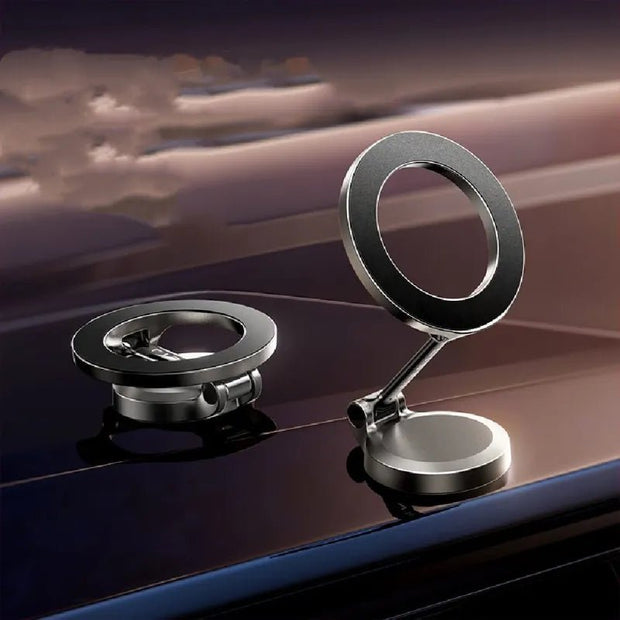 Magnetic car phone holder mount suction cup dashboard design for stable hands-free use.